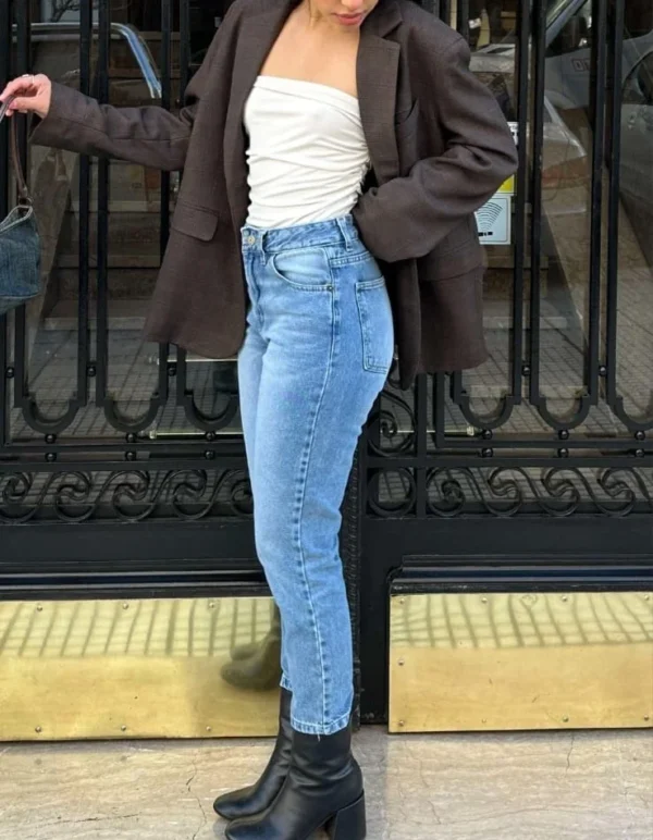 Jean Elastizado Liso de Mujer