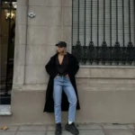 Jean Mom Liso Elastizado de Mujer