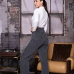 Jean Wid Leg Gris