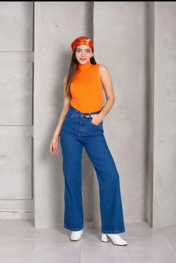 Jean Wid Leg Liso